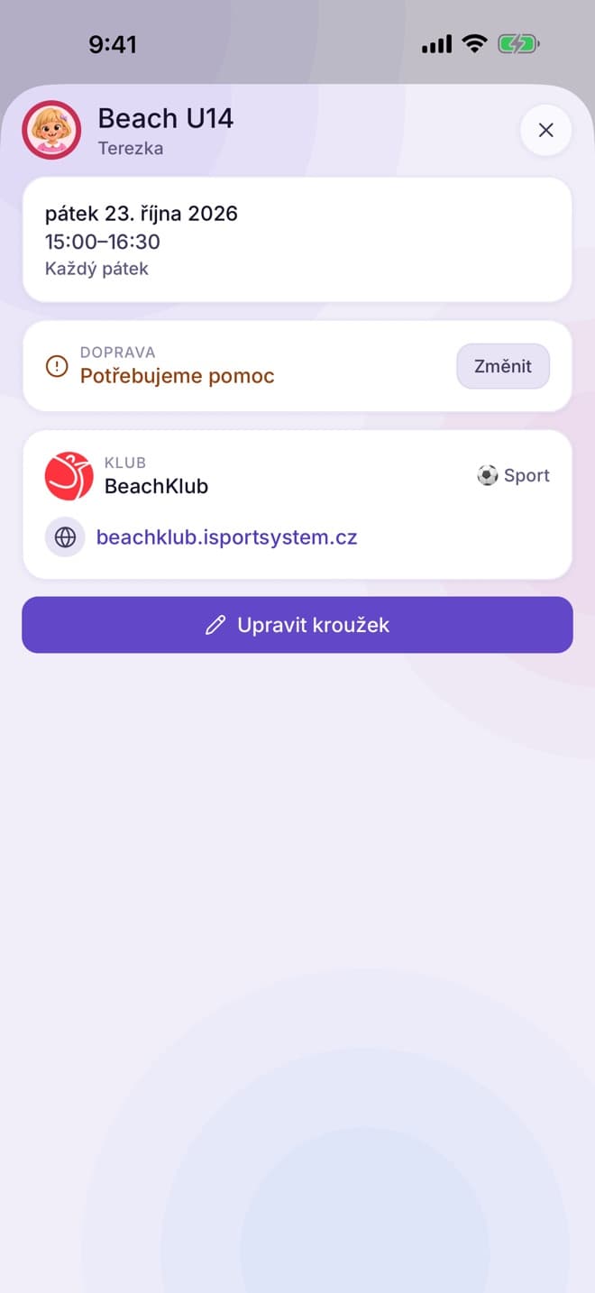 Odvoz: kdo dítě vyzvedne