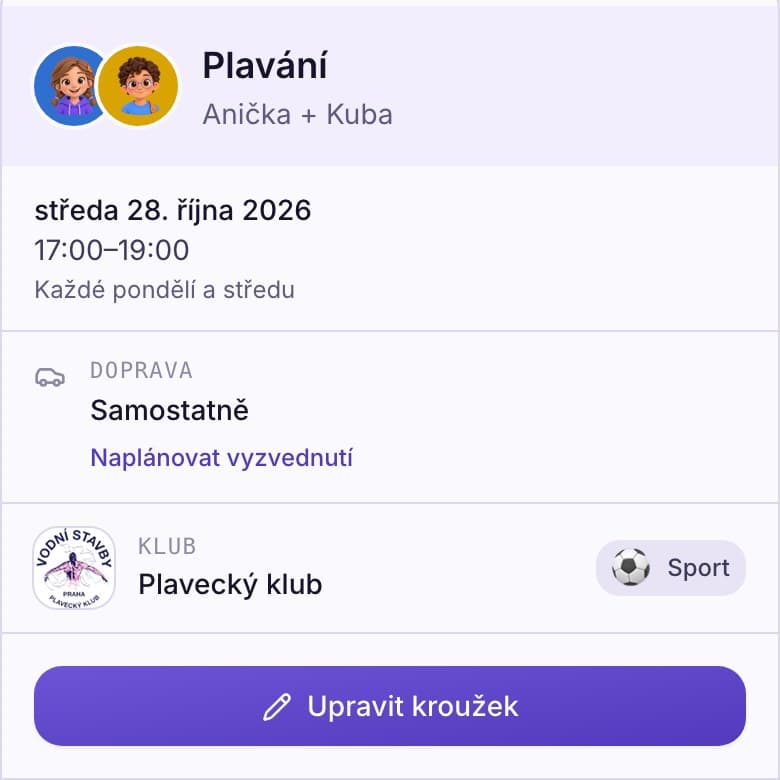 Detail kroužku s dopravou na mobilu