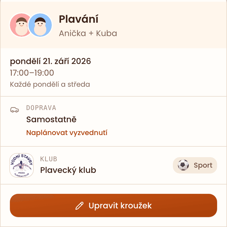 Detail kroužku s dopravou na mobilu